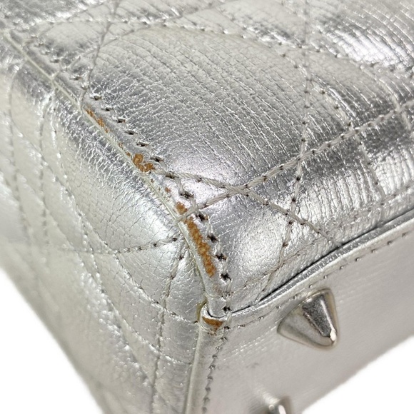 Dior Lady Bag Silver Small with STRAP! - Picture 7 of 16